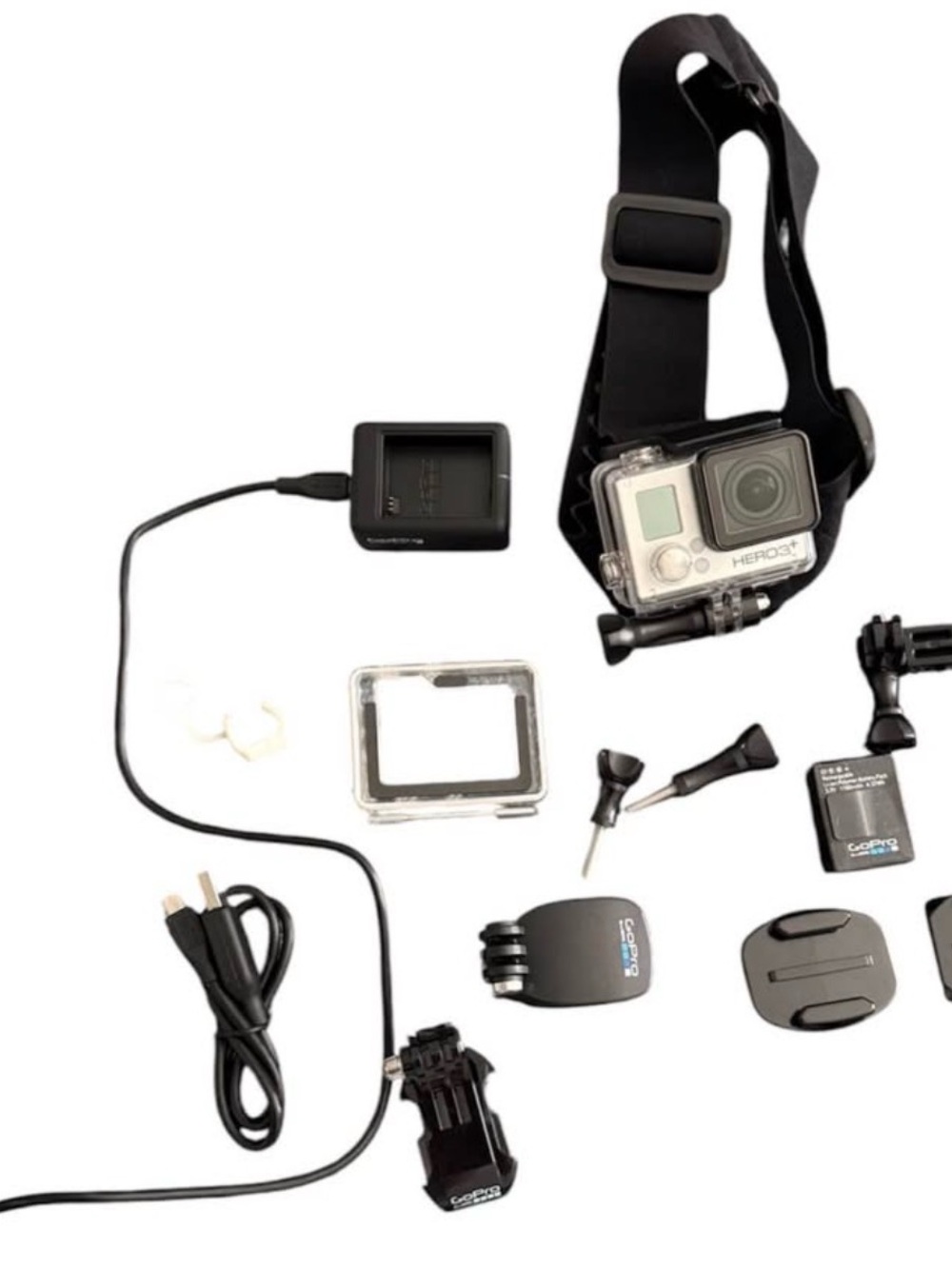 GoPro HERO3+ Bundle with Head Strap, Charger, Waterproof Case & Accessories